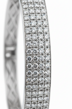 Natural Diamond Gold Bangle Bracelet-Saleh Sallom