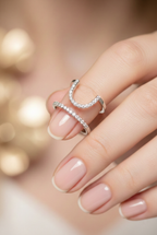 Open Double Band Diamond Ring Set | 1.88 Carat Total | VS1 | White Gold | Saleh Sallom-Saleh Sallom