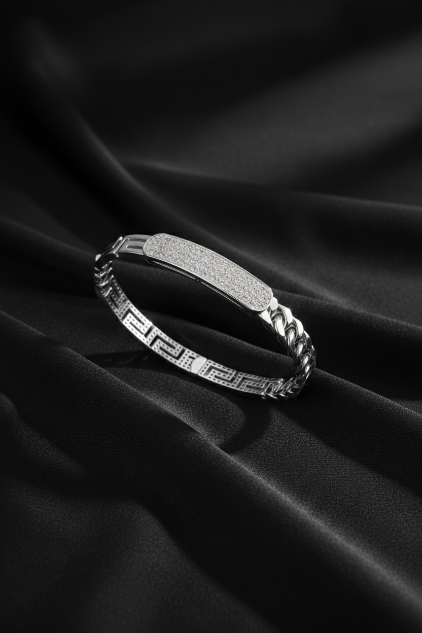 Natural Diamond ID Bracelet-Saleh Sallom