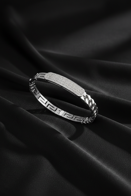 Natural Diamond ID Bracelet-Saleh Sallom