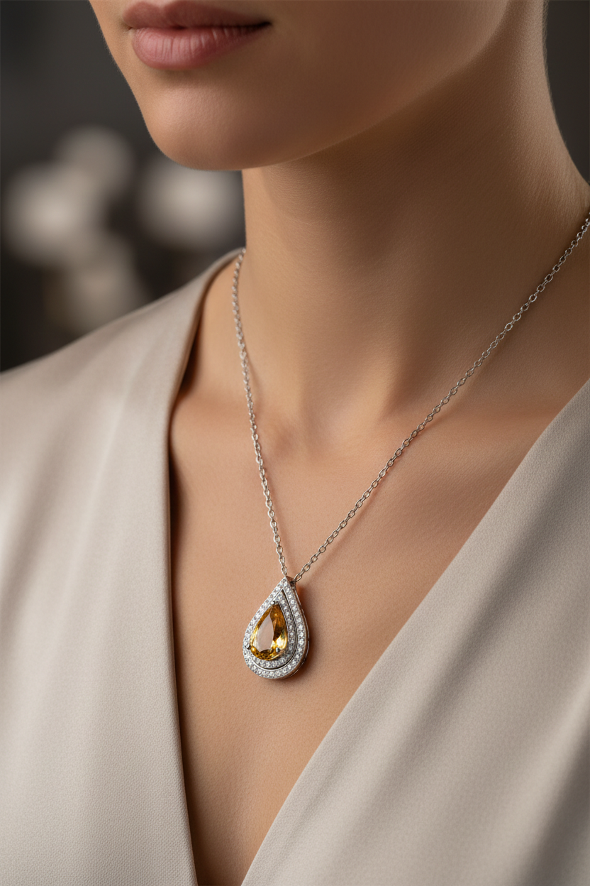 18K White Gold with Natural Diamond Accents-Saleh Sallom