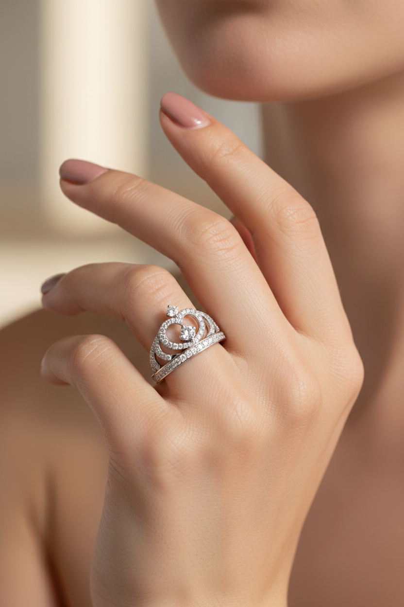 18K White Gold with Laboratory-Grown Diamonds-Saleh Sallom