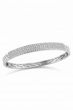 Natural Diamond Gold Bangle Bracelet-Saleh Sallom