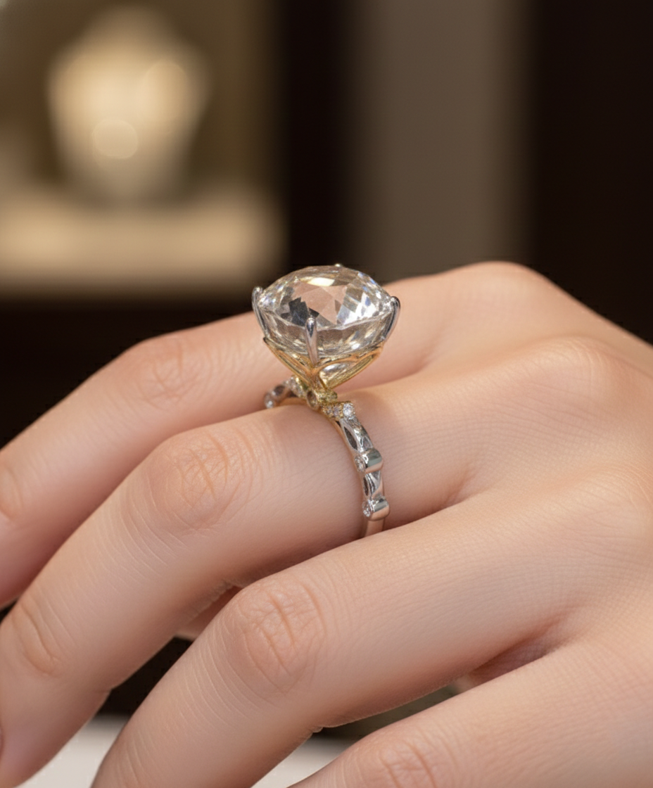 Emerald & Diamond Drop Earrings in 18K Yellow Gold-Saleh Sallom