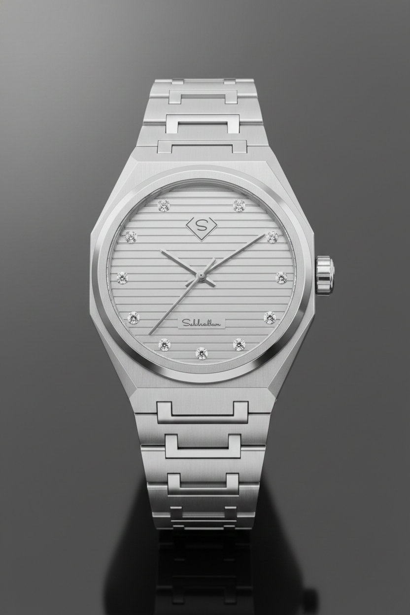 0.25 Carat Natural Diamond Luxury Watch – D Color VS1 | Saleh Sallom Secondary image