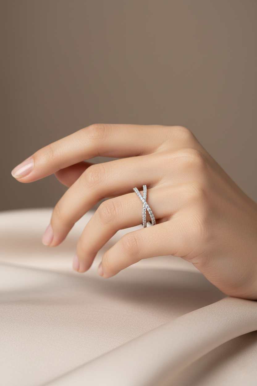 Lab-Grown Diamond Interlaced Ring-Saleh Sallom