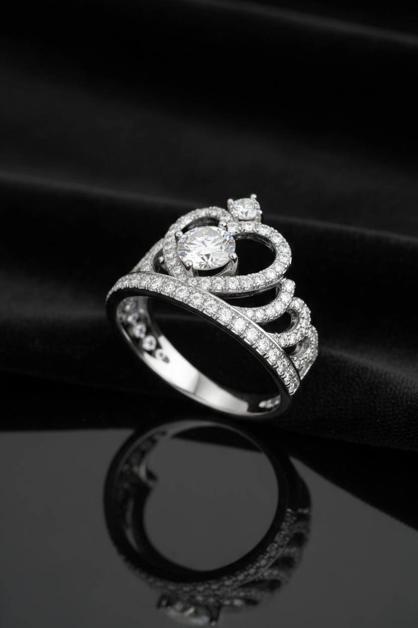 Crown-Inspired Laboratory-Grown Diamond Ring-Saleh Sallom