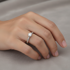 0.16 Carat F VVS Lab Diamond Solitaire Ring in 18K White Gold | 0.24ct Total | Saleh Sallom-Saleh Sallom