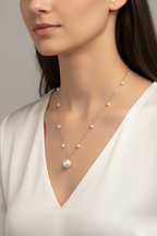 Luminous Pearl Harmony Diamond Necklace-Saleh Sallom