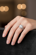 Round Brilliant Halo Diamond Ring | 0.95 Carat | VS1 | White Gold | Saleh Sallom-Saleh Sallom