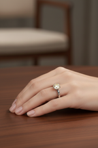 18K White Gold with Natural Diamond Accents-Saleh Sallom