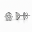 Round Brilliant Lab-Created Diamond Stud Earrings in 14K White Gold-Saleh Sallom