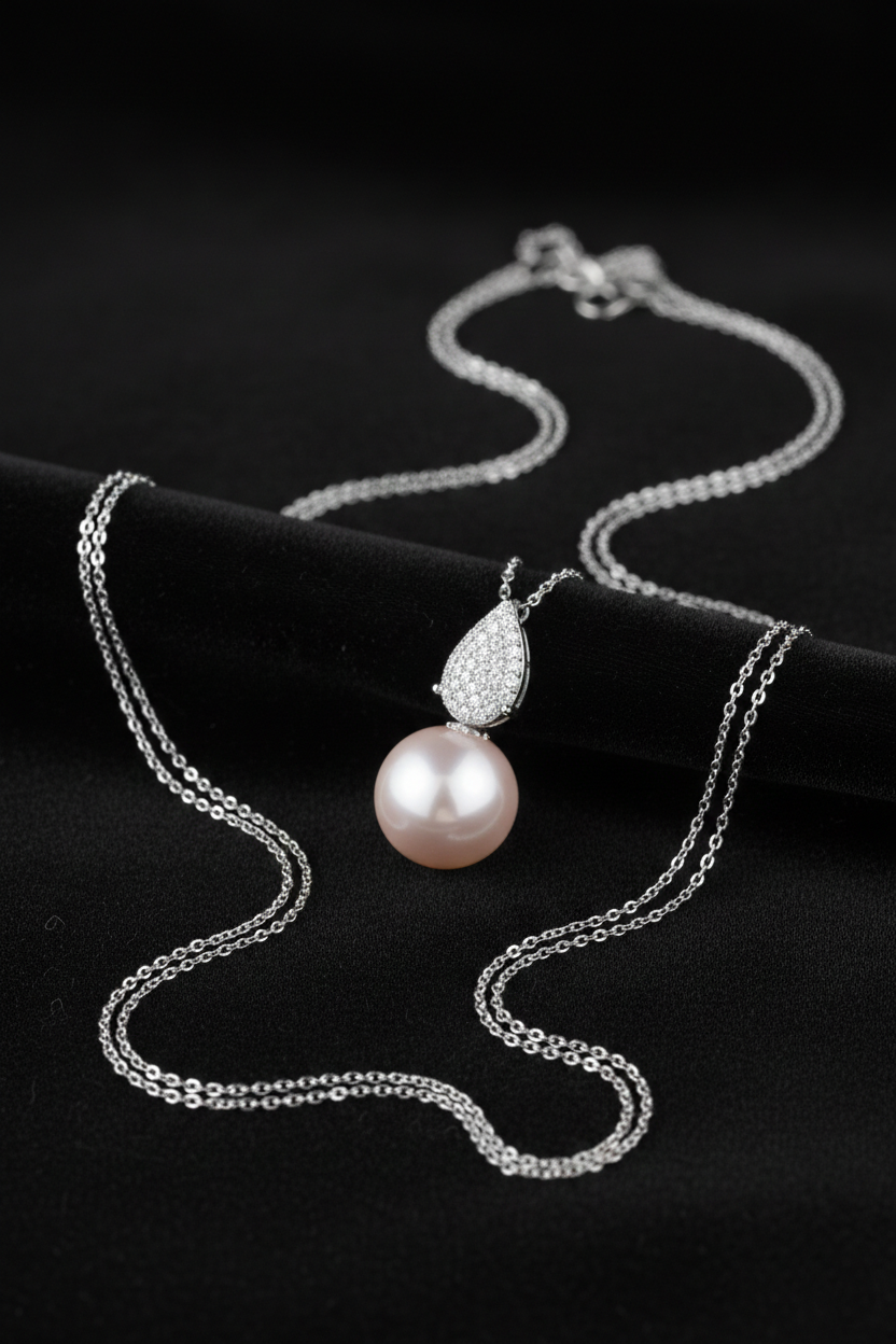 18K White Gold with Natural Diamond Accent-Saleh Sallom