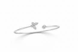 Diamond Open Cuff Bracelet-Saleh Sallom