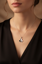 Eterna Bloom Natural Diamond Necklace White Gold 18K – Fine Jewelry-Saleh Sallom