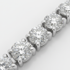Round Brilliant Lab-Created Diamond Tennis Bracelet in 14K White Gold-Saleh Sallom