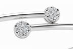 Natural Diamond Open Bangle Bracelet-Saleh Sallom