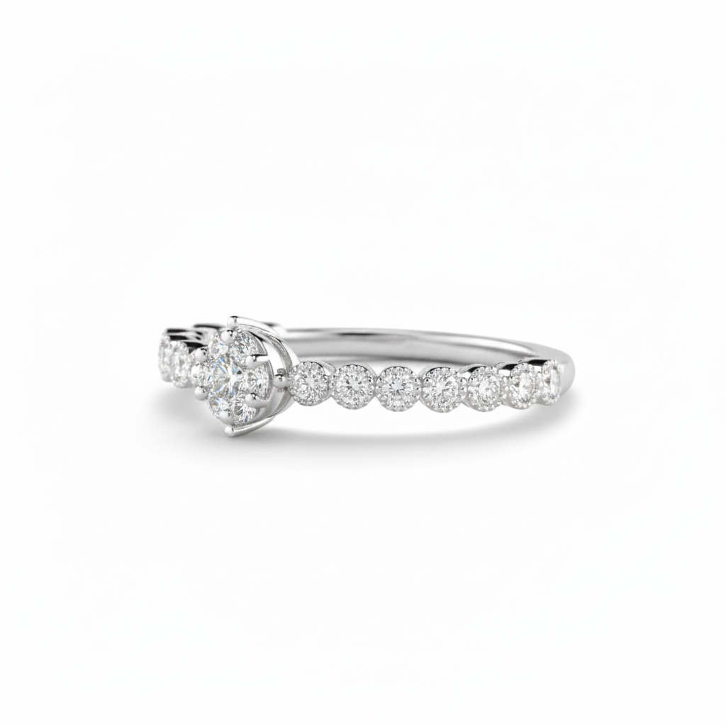 Diamond Ring - 0.47 CT-Saleh Sallom