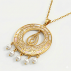 Celestial Noor Mother-of-Pearl Necklace with Natural Diamond Accent-Saleh Sallom