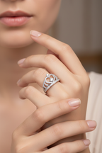 18K White Gold with Laboratory-Grown Diamonds-Saleh Sallom