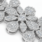 Floral Diamond Bracelet – 2.92 CT in White Gold-Saleh Sallom