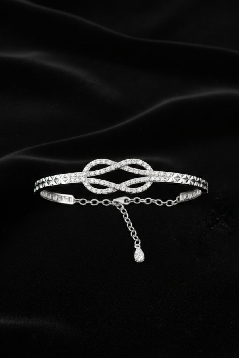 Interlaced Diamond Infinity Bracelet-Saleh Sallom