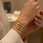 Multi-Wrap Diamond Accent Bracelet in 18K Yellow & White Gold-Saleh Sallom