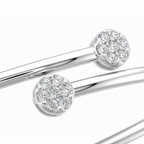 Diamond Open Bangle Bracelet in White Gold-Saleh Sallom
