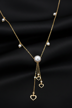 Luminous Heartfall Pearl Necklace-Saleh Sallom