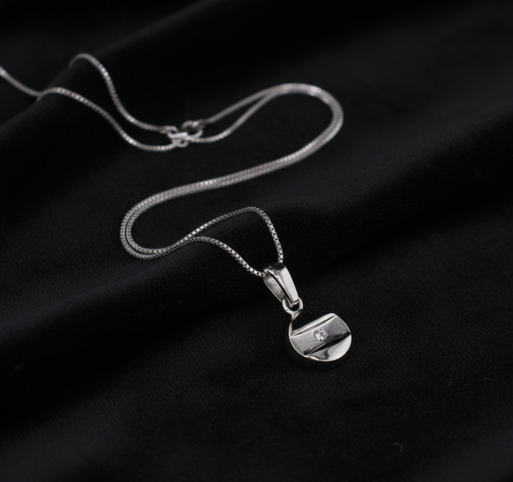 Minimalist Natural Diamond Solitaire Pendant-Saleh Sallom