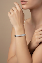 Natural Diamond Gold Bangle Bracelet-Saleh Sallom