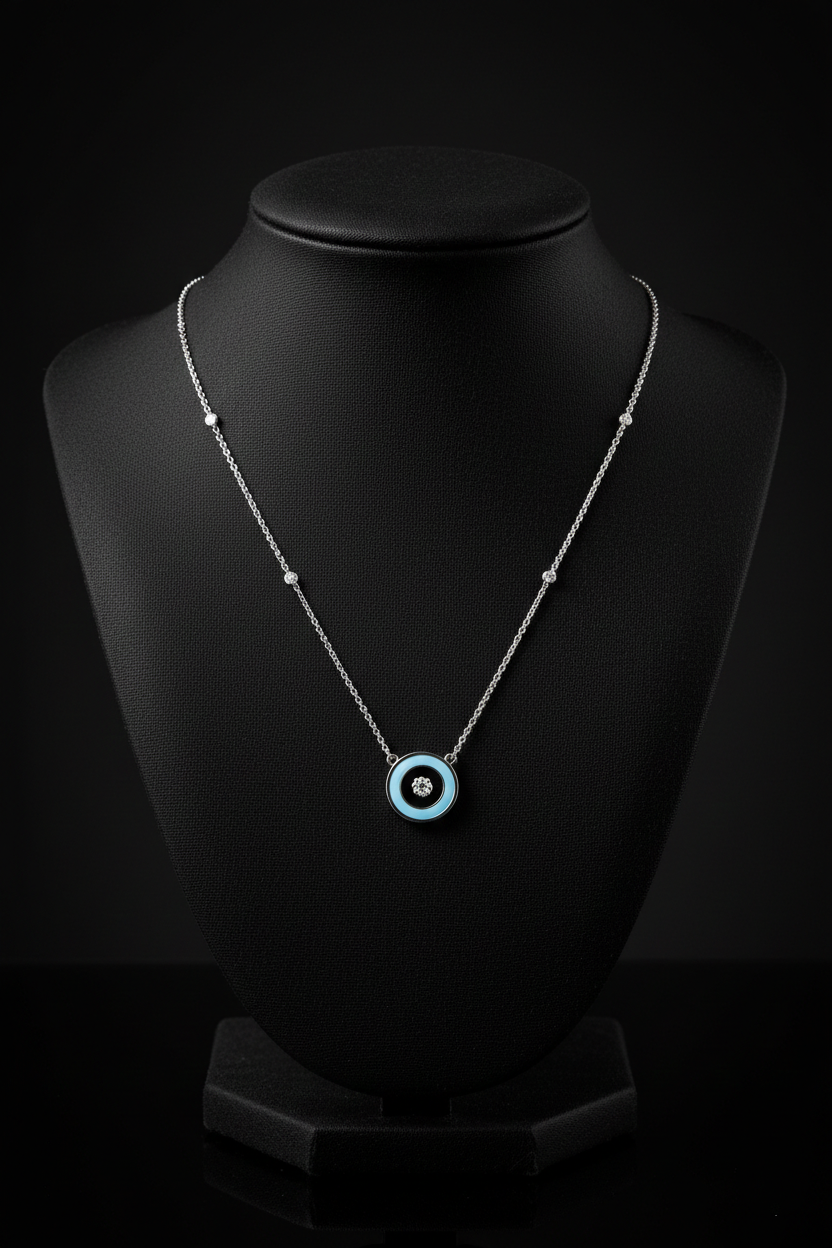 An elegant diamond necklace crafted with refined detailing and timeless appeal.-Saleh Sallom