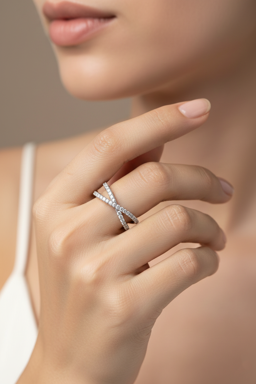 Lab-Grown Diamond Interlaced Ring-Saleh Sallom