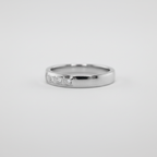 18K White Gold Diamond Band Ring – Natural Diamonds | IGI Certified-Saleh Sallom