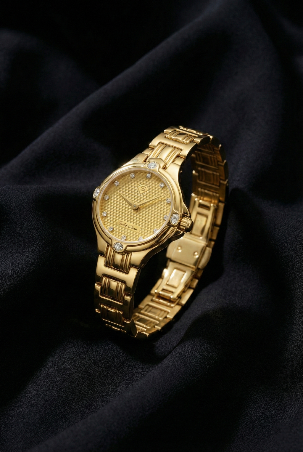 Saleh Sallom 18K Yellow Gold Diamond Watch – 1.50 Carat Natural Diamonds (D Color, VS–SI Clarity)-Saleh Sallom