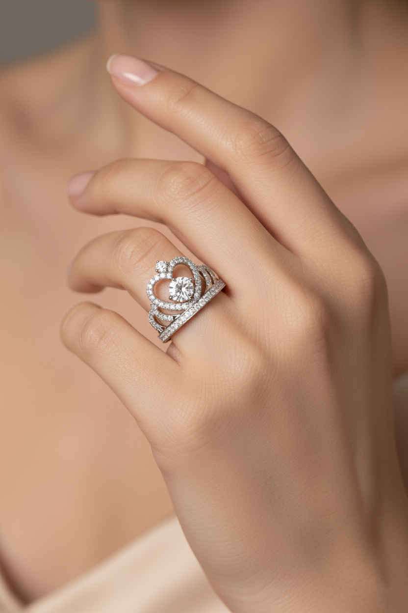 Crown-Inspired Laboratory-Grown Diamond Ring-Saleh Sallom