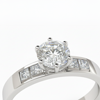 0.86 Carat Round Brilliant Diamond Ring – IGI Certified | 18K White Gold-Saleh Sallom