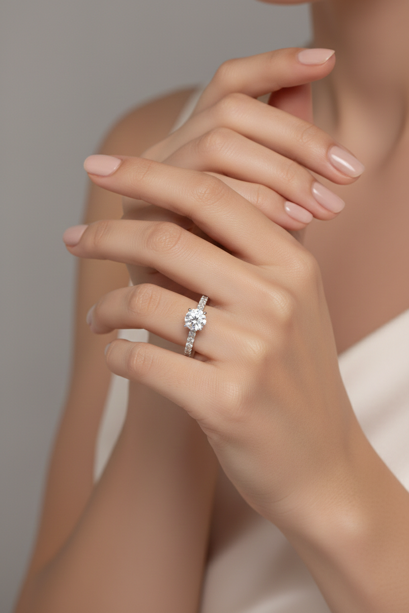 Classic Solitaire Diamond Ring-Saleh Sallom