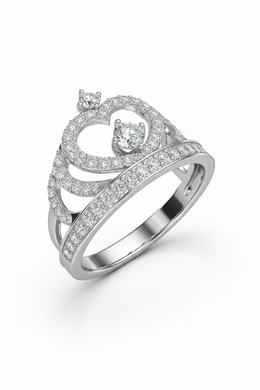 18K White Gold with Laboratory-Grown Diamonds-Saleh Sallom