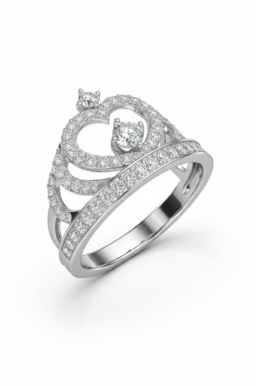 18K White Gold with Laboratory-Grown Diamonds-Saleh Sallom