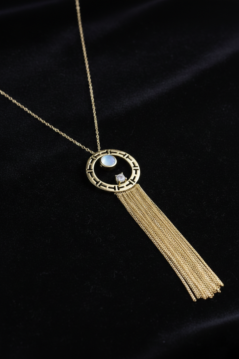 Eterna Bloom Natural Diamond Necklace 18K White Gold · Elegant Minimal Design-Saleh Sallom