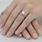 Elegant 1.1 CT Round Diamond Engagement Ring in 18K White Gold – IGI Certified-Saleh Sallom