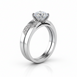 Rhodium-Plated Sterling Silver (Couple Set)-Saleh Sallom