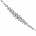 Floral Diamond Bracelet – 2.92 CT in White Gold-Saleh Sallom