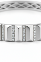 Diamond Bar-Set Bangle Bracelet-Saleh Sallom
