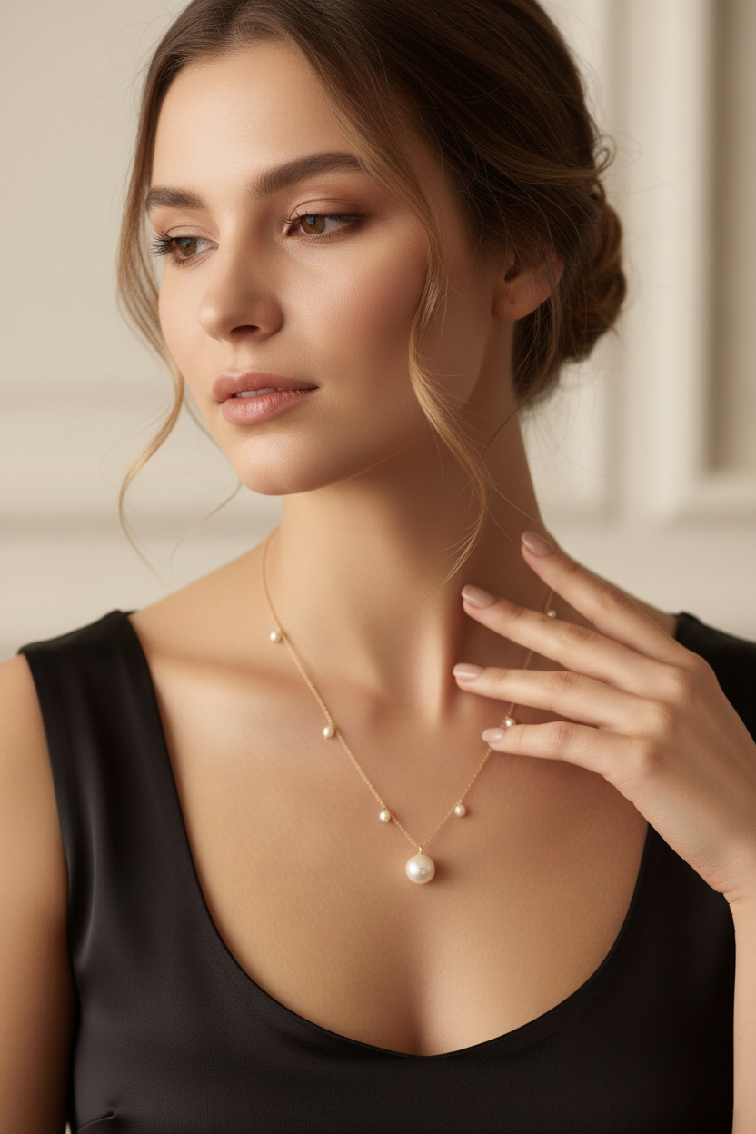 Eterna Clover Natural Diamond Necklace 18K White Gold · Natural Diamond Pendant-Saleh Sallom