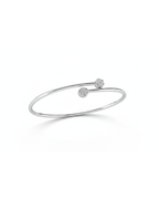 Natural Diamond Open Bangle Bracelet-Saleh Sallom