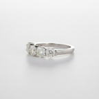 Five-Stone Diamond Ring in 18K White Gold-Saleh Sallom