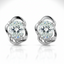 Round Brilliant Lab-Created Diamond Stud Earrings in 14K White Gold-Saleh Sallom