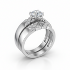 Rhodium-Plated Sterling Silver (Couple Set)-Saleh Sallom